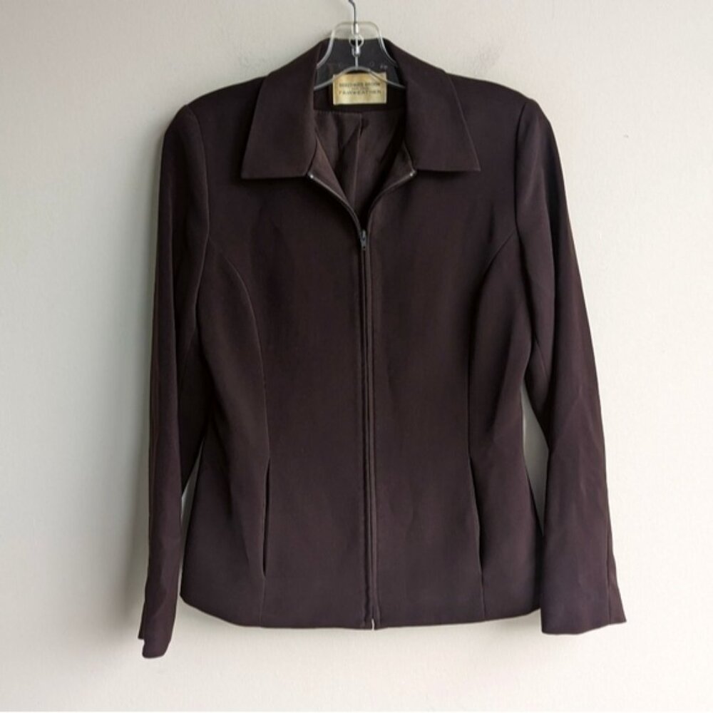 Beechers Brook Brown Zip Collared Jacket - image 1